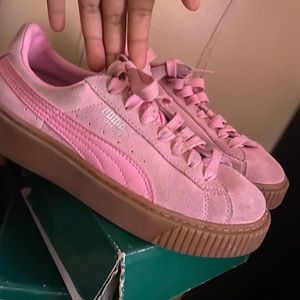 Puma Suede Platform Junior Pink